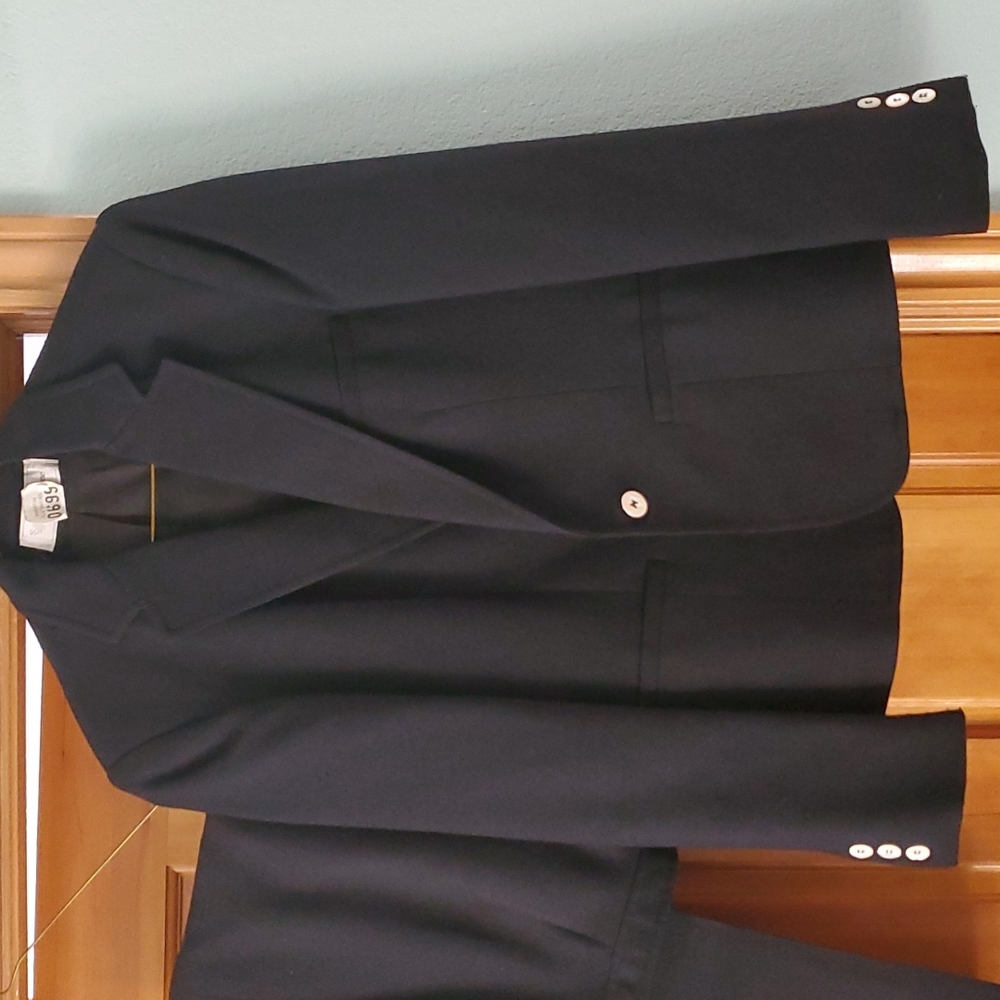RARE Evan-Picone Vintage Black Linen Pants Suit Size 8 - Picture 12 of 16